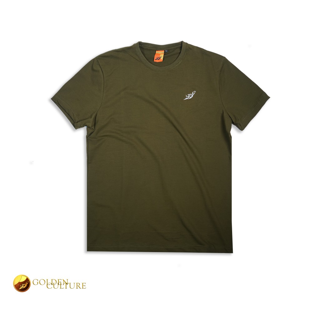 Golden Culture  Premium Loop-Cotton Slim Fit T-shirt (Armygreen)